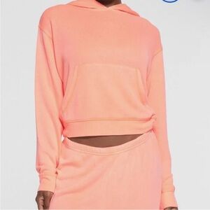 Skims French Terry Classic Hoodie in neon orange